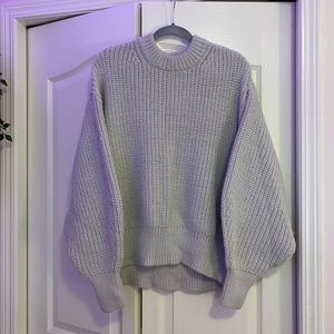 Grey knit sweater